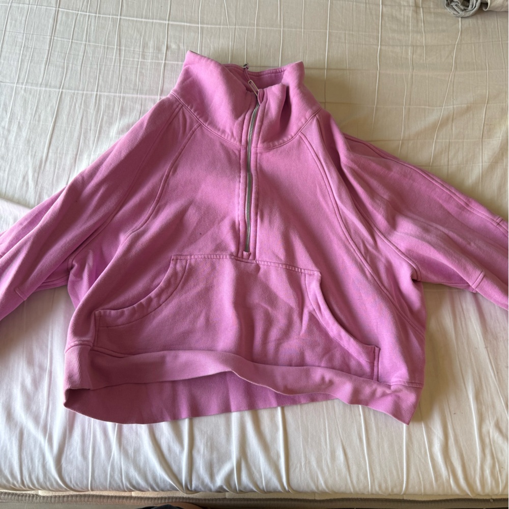 Lululemon Athletica Pink Half-Zip Scuba Pullover